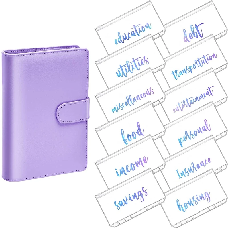 A6 PU Leather Notebook Magnetic Personal Planning Binder with 12 Binder Pockets Binder Zipper Folder for Bill Planner
A6 PU Leather Notebook Magnetic Personal Planning Binder with 12 Binder Pockets Binder Zipper Folder for Bill Planner