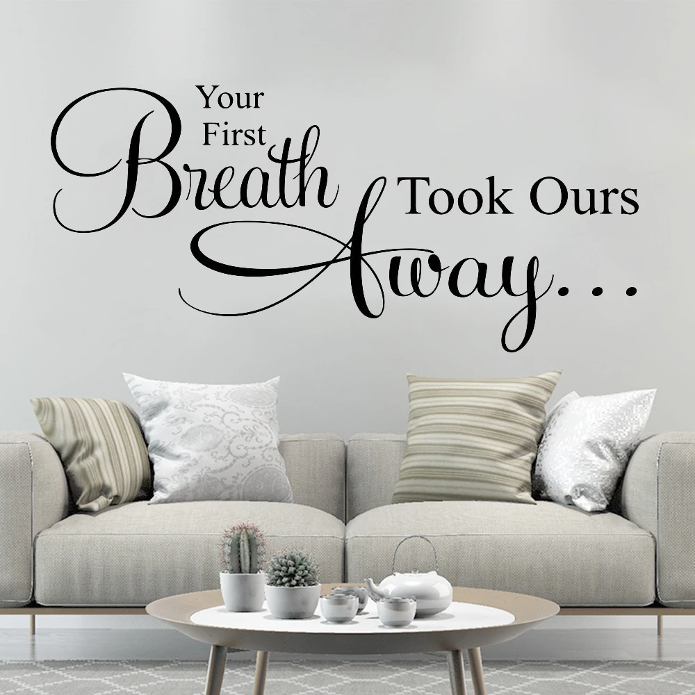 Baby Nursery Bedroom Decor Quotes Wall Decal Breath Away Vinyl Home Decorations Sticker Posters Removable Art Mural Kids P05
Baby Nursery Bedroom Decor Quotes Wall Decal Breath Away Vinyl Home Decorations Sticker Posters Removable Art Mural Kids P05