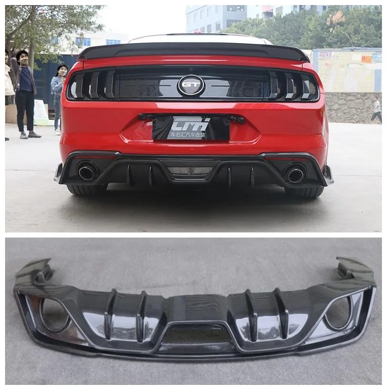 High Quality Carbon Fiber & ABS primer Rear Trunk Lip Bumper Diffuser Protector Cover Fits For Ford Mustang 2018 2019 2020
High Quality Carbon Fiber & ABS primer Rear Trunk Lip Bumper Diffuser Protector Cover Fits For Ford Mustang 2018 2019 2020
