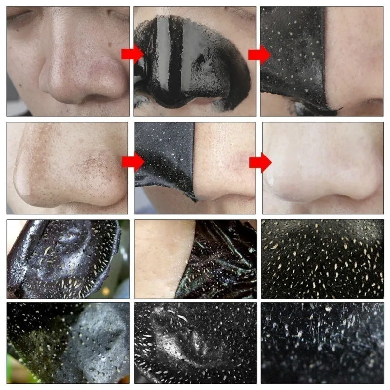 

60ml Bamboo Charcoal New Suction Face Deep Cleansing Black Mud Mask Blackhead Remover Peel-Off Mask Easy To Pull Out Blackheads