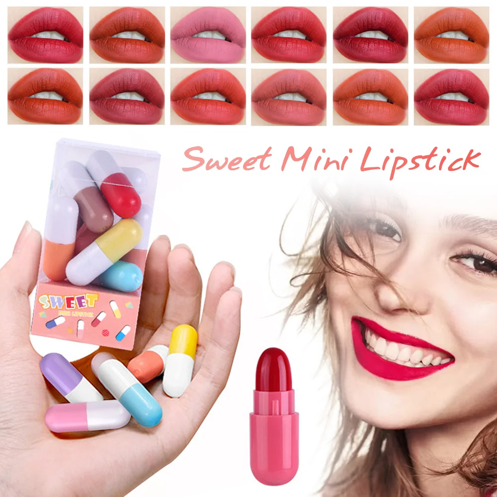 12 Colors Mini Lipstick Set Matte Lip Gloss Capsule Waterproof Long Lasting Lip Stick Cute Glaze Makeup Cosmetics Tool Beauty
12 Colors Mini Lipstick Set Matte Lip Gloss Capsule Waterproof Long Lasting Lip Stick Cute Glaze Makeup Cosmetics Tool Beauty