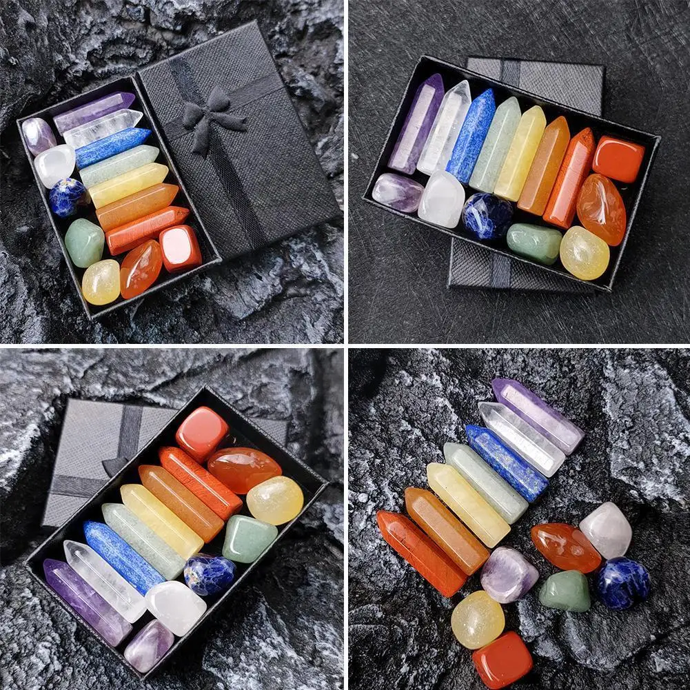 14pcs/set High Quality Seven Chakra Hexagonal Column Combination Stone Kit Natural Energy Healing Decoration Gifts Home Sto T1R4
14pcs/set High Quality Seven Chakra Hexagonal Column Combination Stone Kit Natural Energy Healing Decoration Gifts Home Sto T1R4