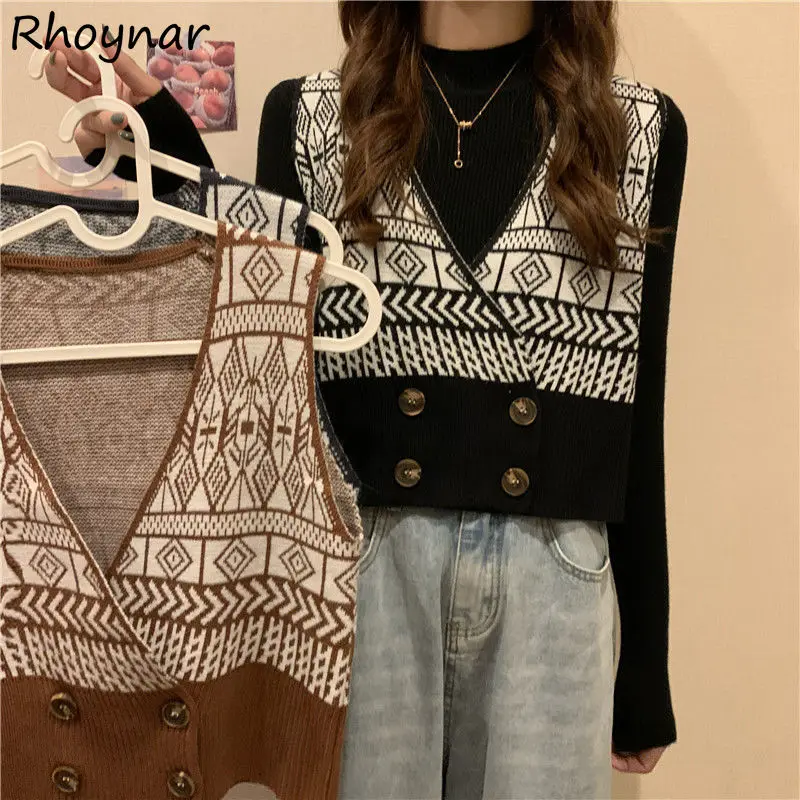 Sweater Vest Women Vintage Design Soft Korean Style All-match Students Sweet Simple Daily Fashion Patchwork Leisure Autumn Teens
Sweater Vest Women Vintage Design Soft Korean Style All-match Students Sweet Simple Daily Fashion Patchwork Leisure Autumn Teens