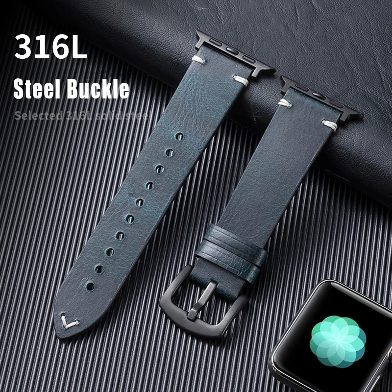 Leather band For apple watch strap 44mm 42mm 38mm 40mm Genuine leather smartwatch wrist correa bracelet apple watch 6 se 5 4 3
Leather band For apple watch strap 44mm 42mm 38mm 40mm Genuine leather smartwatch wrist correa bracelet apple watch 6 se 5 4 3