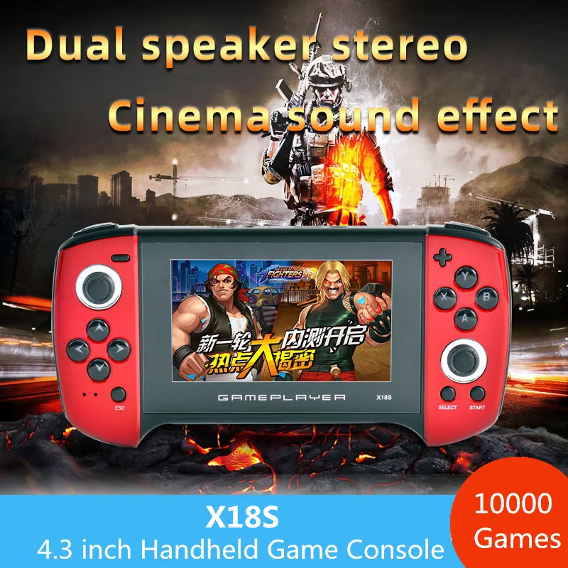 X18S 8G Handheld Video Game Console 4.3-inch Classic Game Console Dual Joystick Support TV Out For PS1 GBC MD Children Gift
X18S 8G Handheld Video Game Console 4.3-inch Classic Game Console Dual Joystick Support TV Out For PS1 GBC MD Children Gift