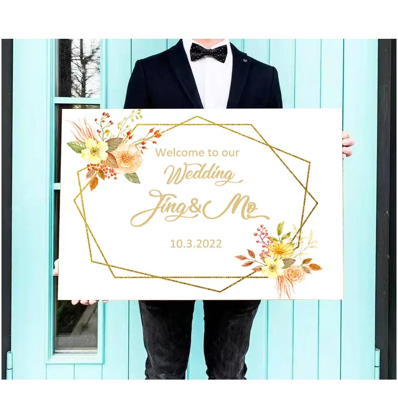 Personalized canvas sticker welcome to the wedding party sign decoration sign custom name and any text flower guide card sign
Personalized canvas sticker welcome to the wedding party sign decoration sign custom name and any text flower guide card sign