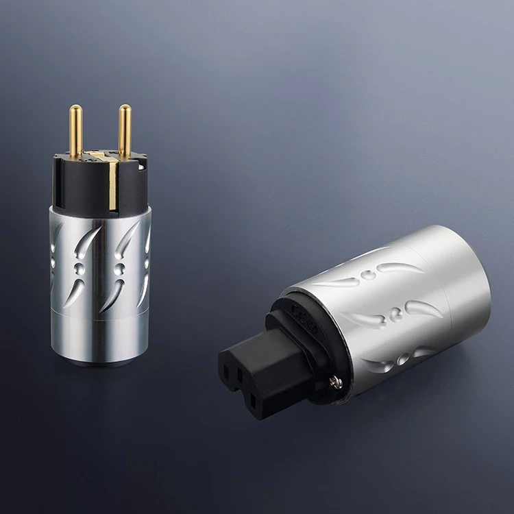 Pair Viborg VE502G+VF502G 100% Pure Copper EU Euro Power Connecotor Schuko plug IEC Female Plug hifi
Pair Viborg VE502G+VF502G 100% Pure Copper EU Euro Power Connecotor Schuko plug IEC Female Plug hifi