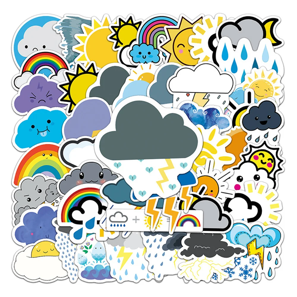 10/30/50PCS Weather and Climate Creative Graffiti Stickers Luggage Scooter Tablet PC Car Cartoon Decorative Stickers Wholesale
10/30/50PCS Weather and Climate Creative Graffiti Stickers Luggage Scooter Tablet PC Car Cartoon Decorative Stickers Wholesale