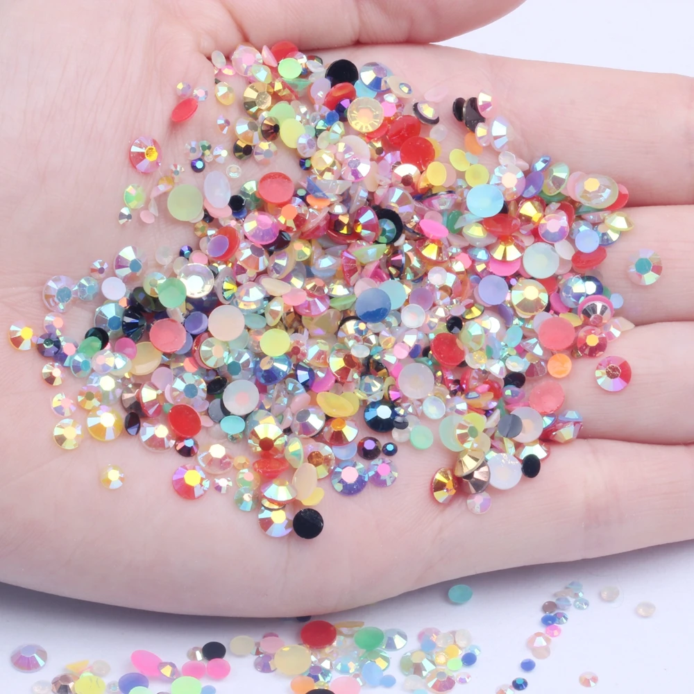 New Resin Rhinestones Mixed AB Colors 2mm-6mm Round Flatback Nail Art Decoration Gems Beads DIY Jewelry Making Supplies
New Resin Rhinestones Mixed AB Colors 2mm-6mm Round Flatback Nail Art Decoration Gems Beads DIY Jewelry Making Supplies
