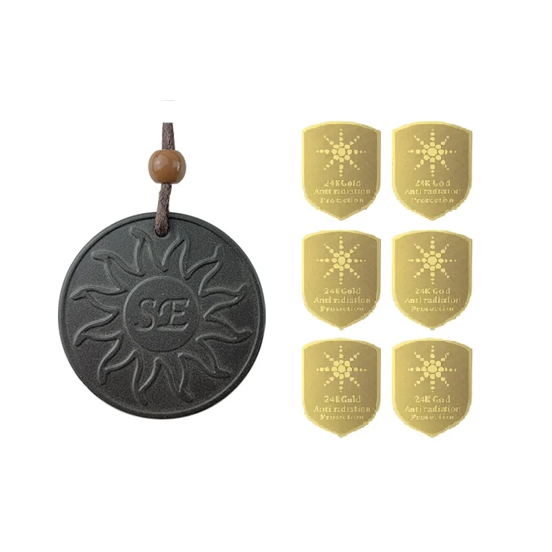 1 Natural Healing Lava Quantum Pendant Necklace Health Jewelry with 6 Anti Radiation Mobile Shield Stickers
1 Natural Healing Lava Quantum Pendant Necklace Health Jewelry with 6 Anti Radiation Mobile Shield Stickers