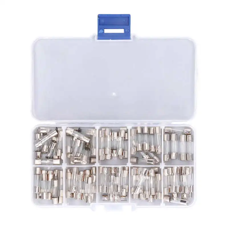 100Pcs Glass Fuse Tube 0~250V 0.2A~20A 5x20mm Fuse Assortment Set Kit For Household Appliance Automotive Car
100Pcs Glass Fuse Tube 0~250V 0.2A~20A 5x20mm Fuse Assortment Set Kit For Household Appliance Automotive Car