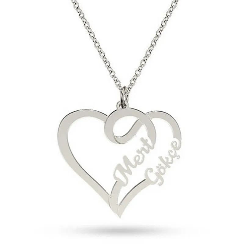 Double Heart Women Necklace Personalized Custom Name Necklaces Pendants Women Stainless Steel Nameplated Jewelry Bridesmaid Gift
Double Heart Women Necklace Personalized Custom Name Necklaces Pendants Women Stainless Steel Nameplated Jewelry Bridesmaid Gift