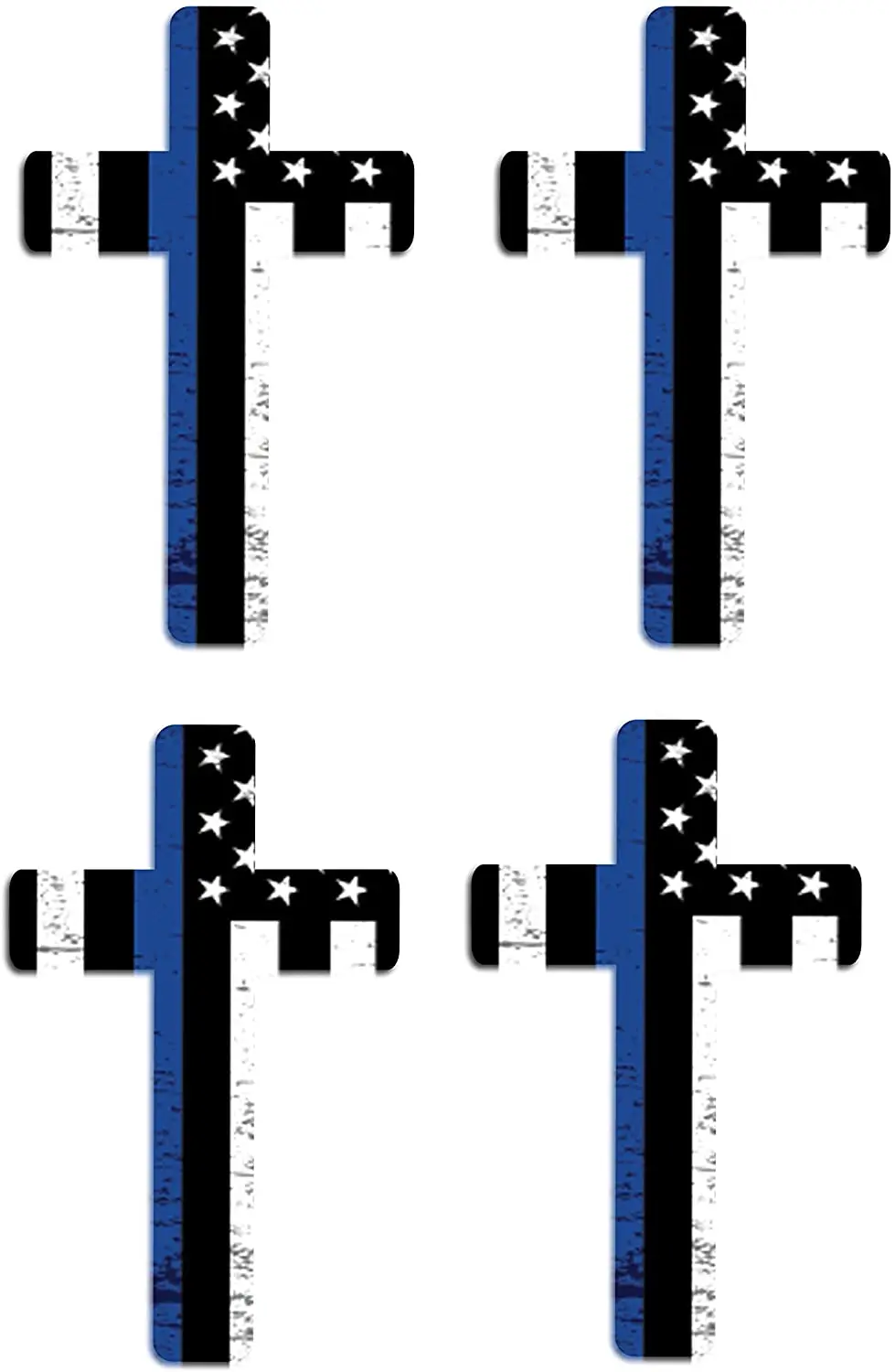 4 Pack Thin Blue Line Cross Blue Lives Matter Flag Vinyl Decal Bumper Sticker for Car Truck RV SUV & Boats Window Support of Pol
4 Pack Thin Blue Line Cross Blue Lives Matter Flag Vinyl Decal Bumper Sticker for Car Truck RV SUV & Boats Window Support of Pol