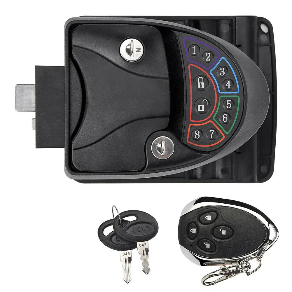 Password Camping Keyless Entry Metal Motorhome Latch Handle Knob With 2 Keys Remote Control Anti Theft RV Door Lock Deadbolt
Password Camping Keyless Entry Metal Motorhome Latch Handle Knob With 2 Keys Remote Control Anti Theft RV Door Lock Deadbolt