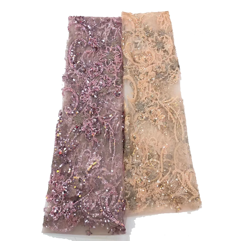 Nigerian Mesh Floral Embroidery Sequins Lace Fabric High Quality French Net Lace Fabric 5 Yards for Party Dress
Nigerian Mesh Floral Embroidery Sequins Lace Fabric High Quality French Net Lace Fabric 5 Yards for Party Dress