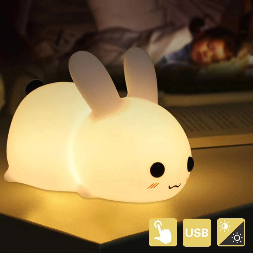 Silicone Animal Night Lamp LED Duotone Light Cute Bunny USB Charging Touch Sleeping Lamps for Baby Room Decorate Christmas Gifts
Silicone Animal Night Lamp LED Duotone Light Cute Bunny USB Charging Touch Sleeping Lamps for Baby Room Decorate Christmas Gifts