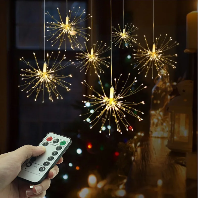 Dandelion Firework LED Copper Wire Starburst String Lights Fairy Lights Led String Lights for Wedding Christmas Party Decor
Dandelion Firework LED Copper Wire Starburst String Lights Fairy Lights Led String Lights for Wedding Christmas Party Decor