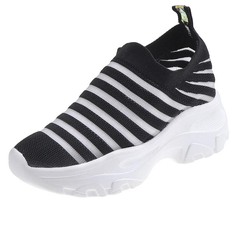 Height Increasing Women Sneakers Platform Wedges Heel Mesh Striped Slip on Fashion Casual Sock Shoes Ladies Female Comfory 2021
Height Increasing Women Sneakers Platform Wedges Heel Mesh Striped Slip on Fashion Casual Sock Shoes Ladies Female Comfory 2021