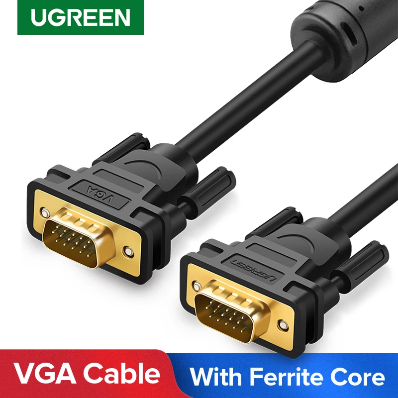 Ugreen VGA Cable VGA Male to Male Cable 1080P 5m 10m Cabo 15 Pin Cord Wire for TV Computer Monitor Projector VGA Cable 28 AWG
Ugreen VGA Cable VGA Male to Male Cable 1080P 5m 10m Cabo 15 Pin Cord Wire for TV Computer Monitor Projector VGA Cable 28 AWG