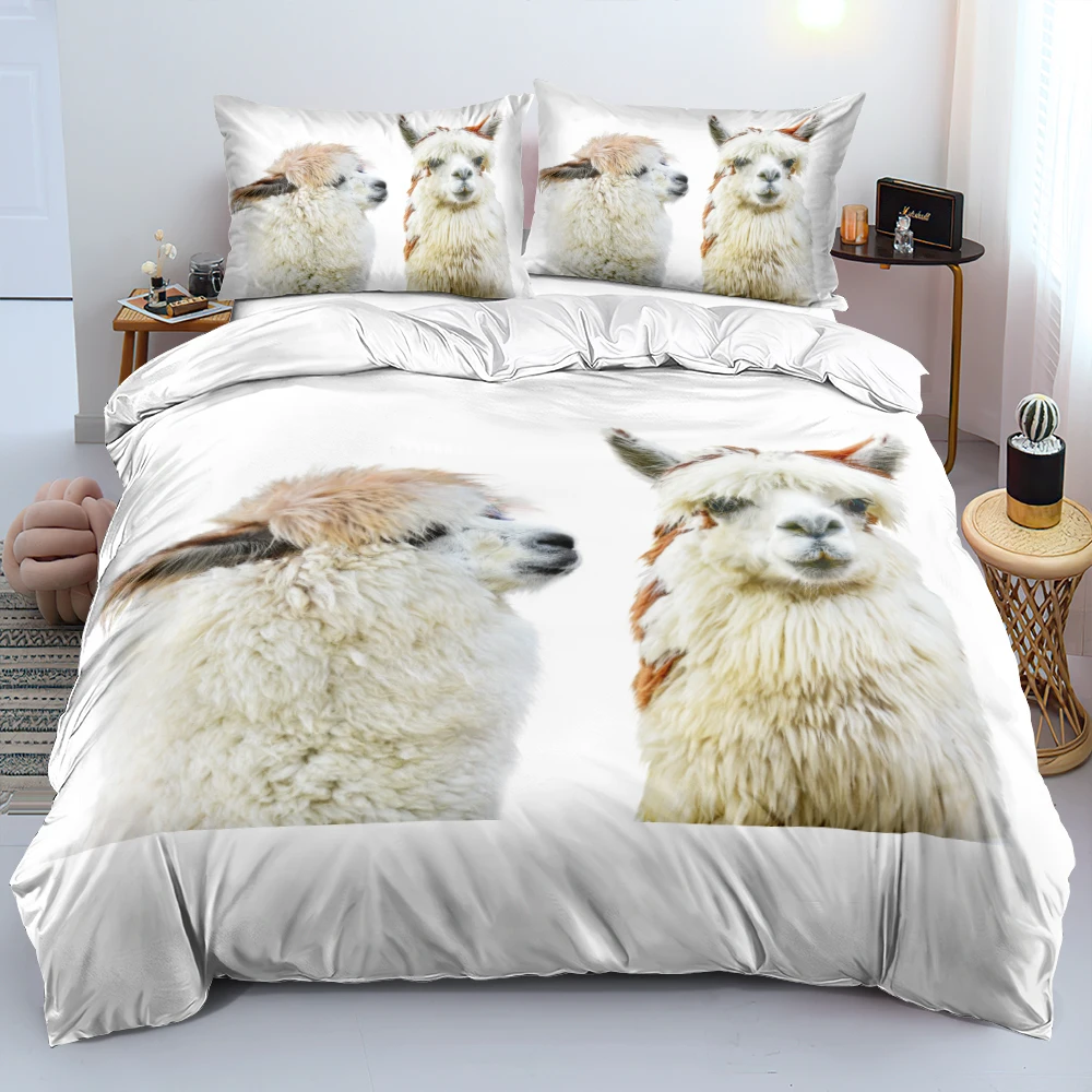 White Alpaca Duvet cover set Quilt/Comforter case Pillowcase 220x230 King Bed Linens Queen Double Full size Animal Bedding sets
White Alpaca Duvet cover set Quilt/Comforter case Pillowcase 220x230 King Bed Linens Queen Double Full size Animal Bedding sets