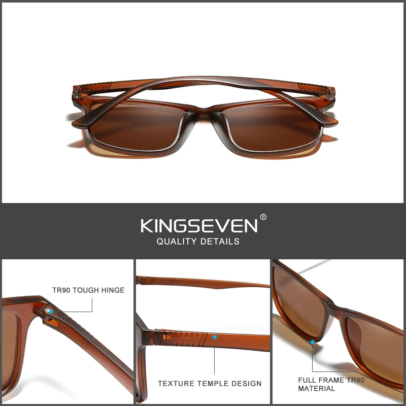 KINGSEVEN 2020 New Ultra Light TR90 Sunglasses Men Polarized Cat.3 UV400 TAC Lens Driving Sun Glasses Women Casual Eyewear | Аксессуары