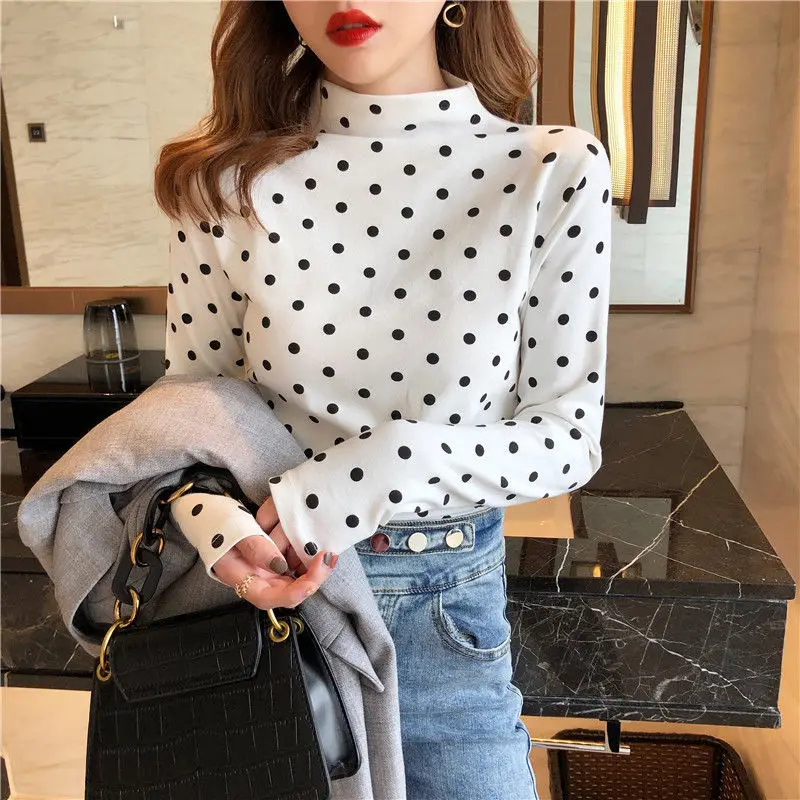 Cotton foreign air half high collar polo point long sleeve t-shirt women's autumn new inboard shirt slim top
Cotton foreign air half high collar polo point long sleeve t-shirt women's autumn new inboard shirt slim top