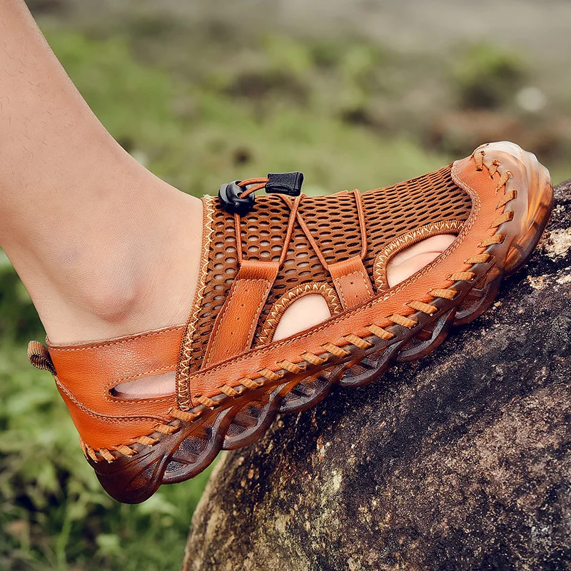 Upstream Shoes Men Summer Tracking Water Sandals Non-slip Fishing Climbing Sneakers Mens Outdoor Leather Mesh Sports Shoes Male
Upstream Shoes Men Summer Tracking Water Sandals Non-slip Fishing Climbing Sneakers Mens Outdoor Leather Mesh Sports Shoes Male