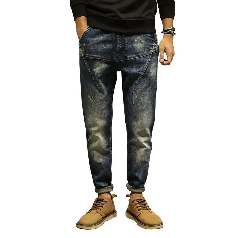 New Arrivals Men's Straight Jeans Distressed Denim Pants Winter Ripped Denim Trousers
New Arrivals Men's Straight Jeans Distressed Denim Pants Winter Ripped Denim Trousers