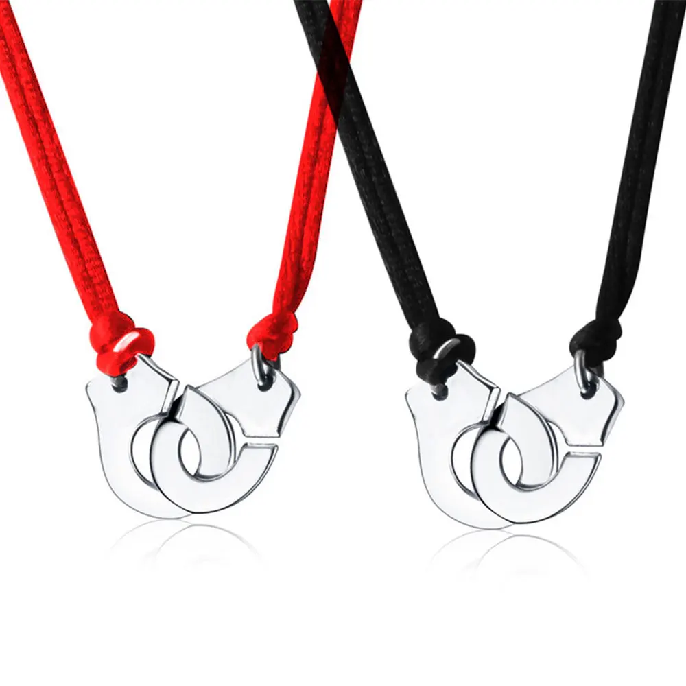Fashion Jewelry 925 Silver Handcuff Les Menottes Pendant Necklace With Adjustable Rope For Men Women France Bijoux Collier Gift
Fashion Jewelry 925 Silver Handcuff Les Menottes Pendant Necklace With Adjustable Rope For Men Women France Bijoux Collier Gift