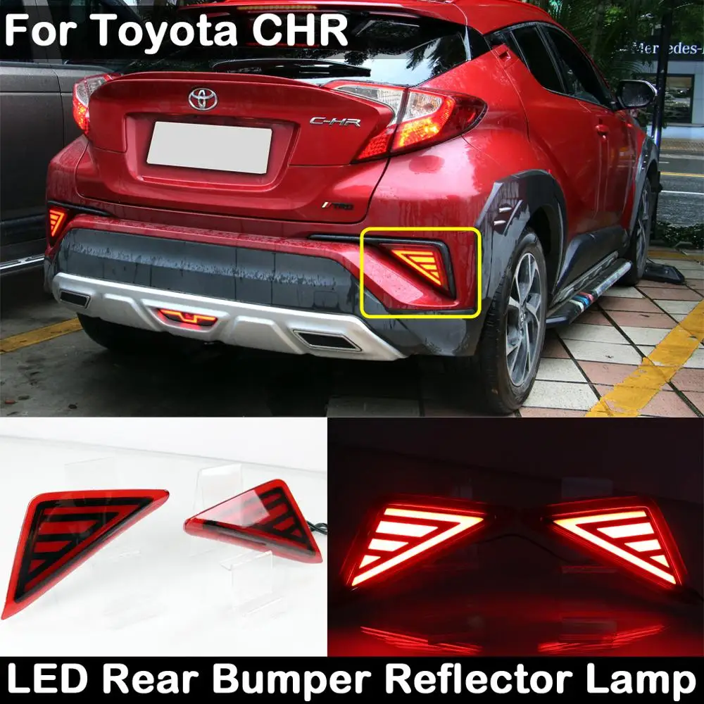 2 шт. для Toyota CHR 2017 2018 2019 светодиодный задний бампер отражатель лампы Функция является светодиодный вождения светильник и торможения светильник
2 шт. для Toyota CHR 2017 2018 2019 светодиодный задний бампер отражатель лампы Функция является светодиодный вождения светильник и торможения светильник