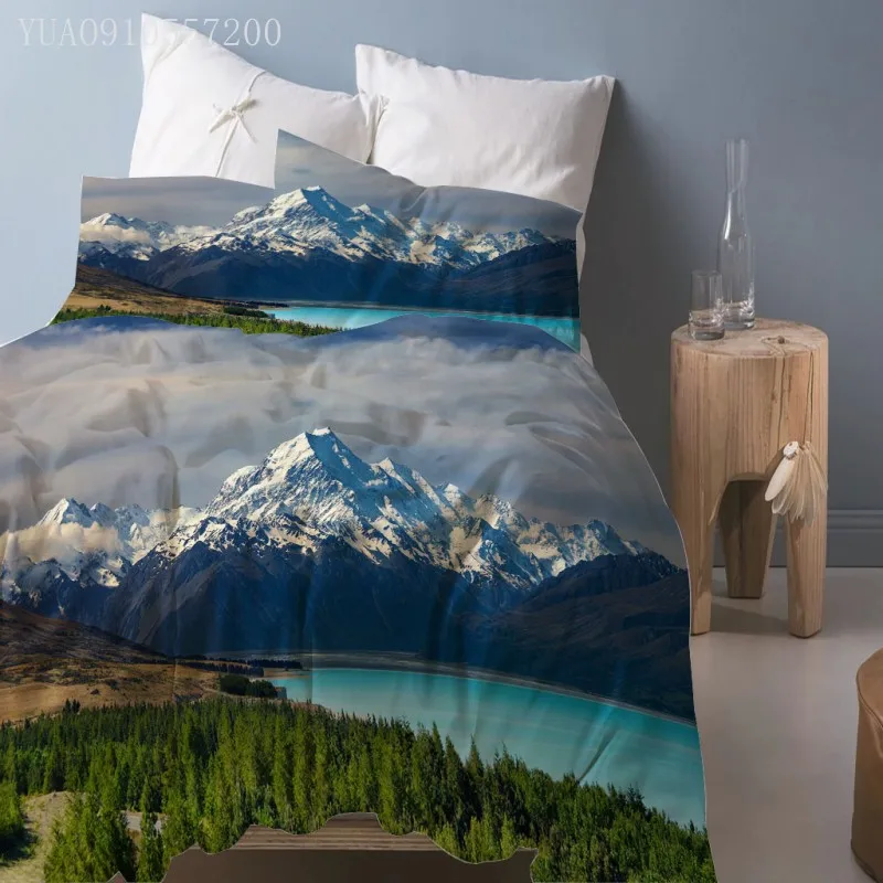 King Queen Size Family Bedding Set Photography Mountain View Bedspread Teen Single Bed Set Pillowcase 2/3pcs Duvet Cover Set
King Queen Size Family Bedding Set Photography Mountain View Bedspread Teen Single Bed Set Pillowcase 2/3pcs Duvet Cover Set
