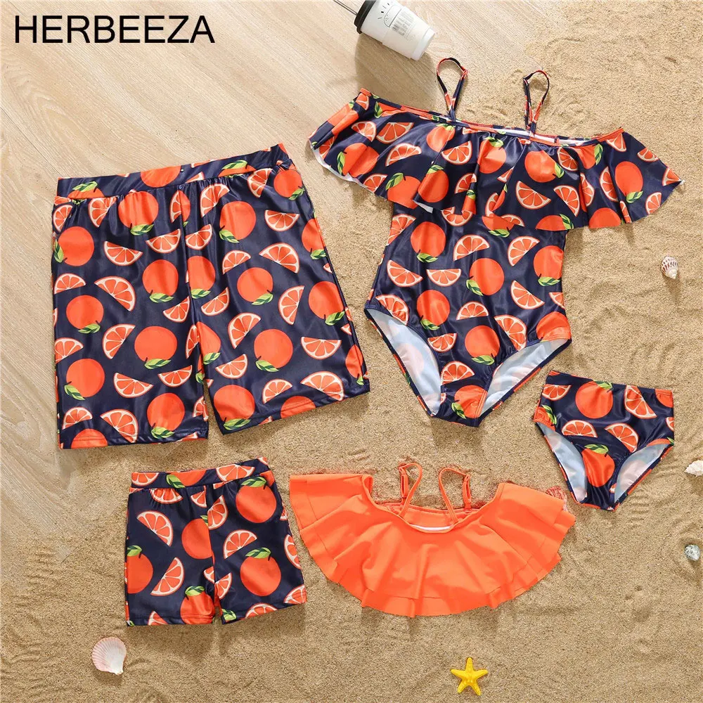 HERBEEZA Mother Daughter Matching Swimwear For Family Set Orange Printed Mommy and me swimsuit bikini women Family Swimsuit
HERBEEZA Mother Daughter Matching Swimwear For Family Set Orange Printed Mommy and me swimsuit bikini women Family Swimsuit