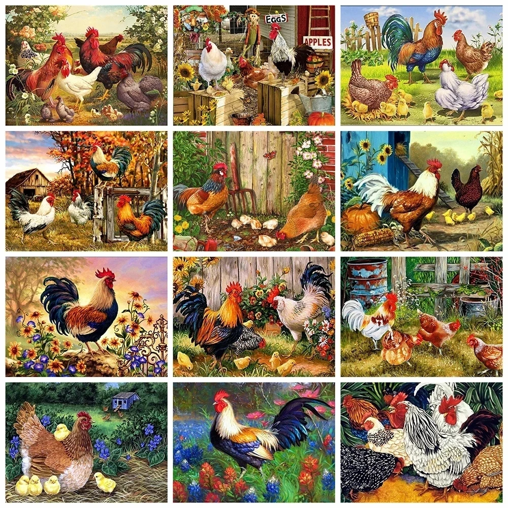 5D DIY Diamond Embroidery Animal Chicken Full Mosaic Farm Diamond Painting Handicraft Kits Home Decoration
5D DIY Diamond Embroidery Animal Chicken Full Mosaic Farm Diamond Painting Handicraft Kits Home Decoration