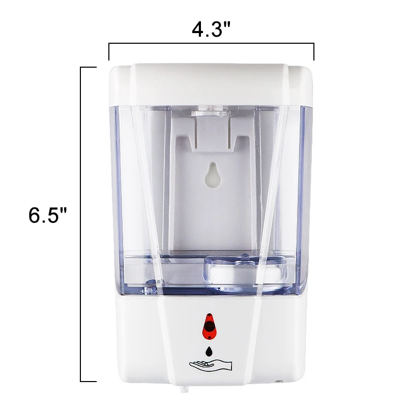 700ml Automatic Soap Dispenser Wall Mounted Infrared Induction Smart Liquid Soap Dispenser For Kitchen Bathroom Accessory
700ml Automatic Soap Dispenser Wall Mounted Infrared Induction Smart Liquid Soap Dispenser For Kitchen Bathroom Accessory