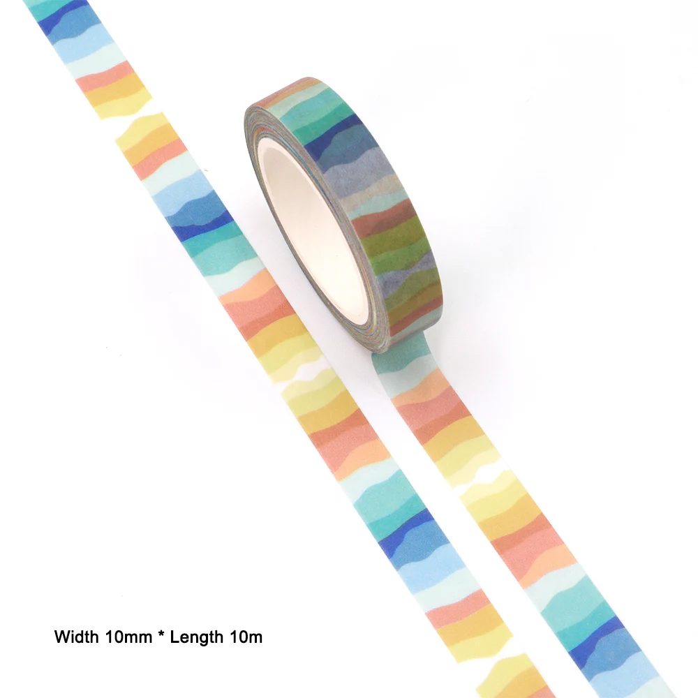 10PCS/lot 15MM*10M Colorful stripes washi tape Masking Tapes Decorative Stickers DIY Stationery School Supplies
10PCS/lot 15MM*10M Colorful stripes washi tape Masking Tapes Decorative Stickers DIY Stationery School Supplies