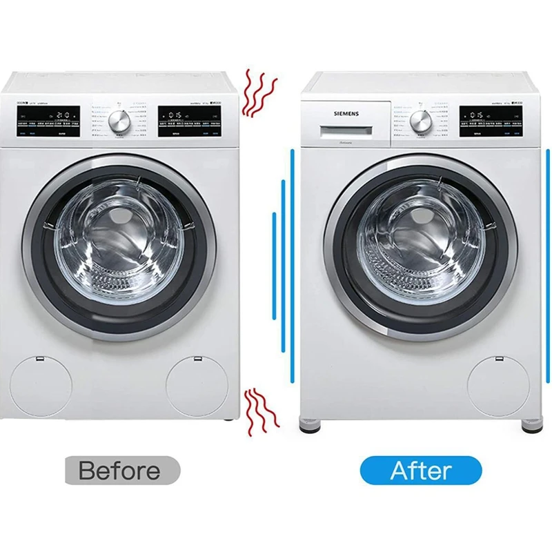 4Pcs Washing Machine Anti-Vibration Pads Heavy Duty Washer Dryer Pad Furniture Non Slip Raise Height Feet Floor Protectors Mat
4Pcs Washing Machine Anti-Vibration Pads Heavy Duty Washer Dryer Pad Furniture Non Slip Raise Height Feet Floor Protectors Mat