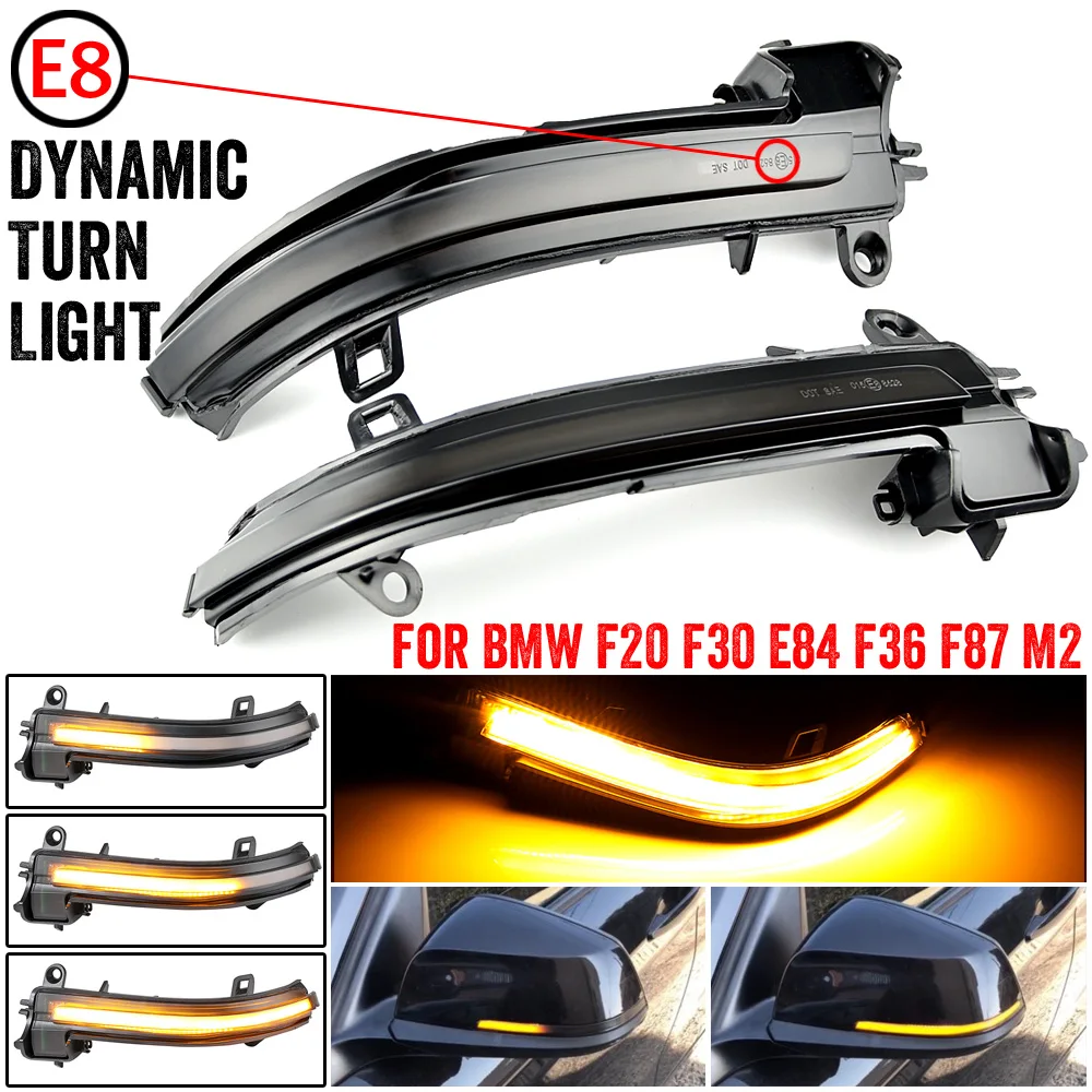 

LED Dynamic Turn Signal Side Mirror Sequential Light Indicator For BMW 1 2 3 4 Series X1 F20 F21 F22 F30 F31 F34 F32 E84 i3