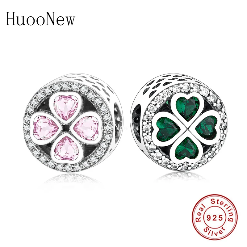 Fit Original Brand Charm Bracelet Authentic 925 Sterling Silver Heart Four Leaf Clover Bead For Making Women Berloque 2021
Fit Original Brand Charm Bracelet Authentic 925 Sterling Silver Heart Four Leaf Clover Bead For Making Women Berloque 2021