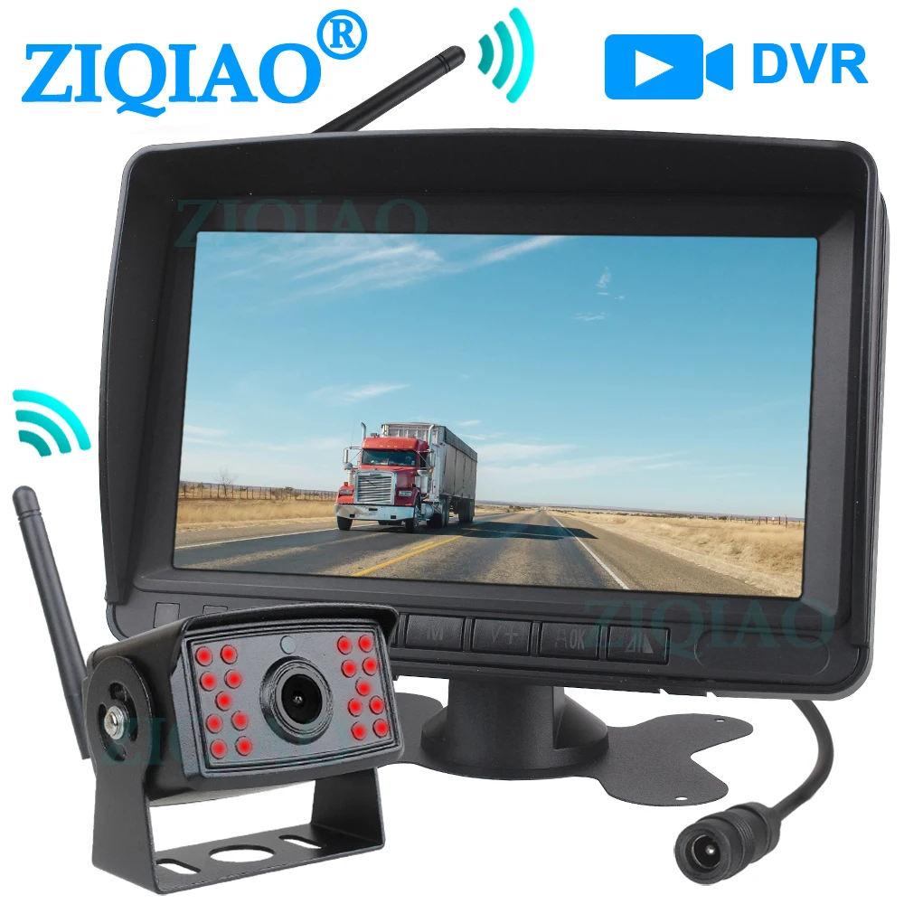 ZIQIAO 7" HD Wireless Digital Signal Monitor Bus Truck DVR Recorder Video Monitoring System with IR Night Vision Camera P10
ZIQIAO 7" HD Wireless Digital Signal Monitor Bus Truck DVR Recorder Video Monitoring System with IR Night Vision Camera P10
