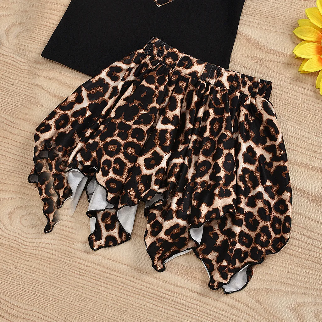 Toddler baby Girls summer clothes fashion short sleeve Leopard tops+Shorts sets for girls kids clothes Outfits suits ZM
Toddler baby Girls summer clothes fashion short sleeve Leopard tops+Shorts sets for girls kids clothes Outfits suits ZM