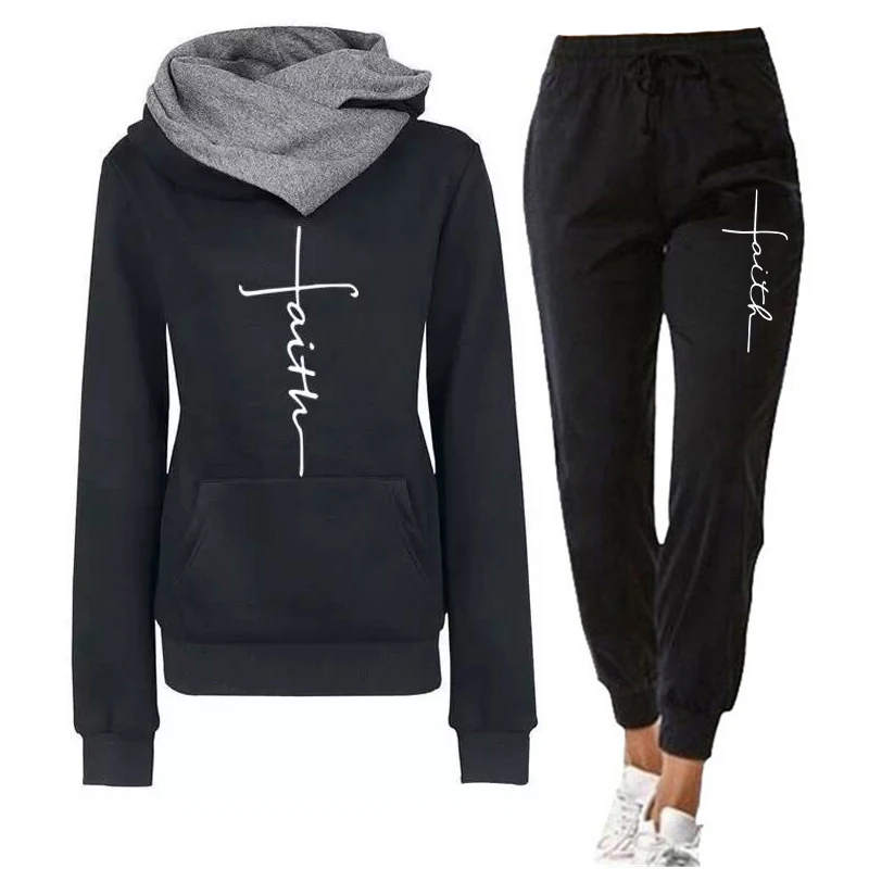 2021 Autumn Women Print Hooded Pullover Hoodies Elastic Waist Sports Pants Sets Casual Tracksuit Outfits Suit Female Clothes
2021 Autumn Women Print Hooded Pullover Hoodies Elastic Waist Sports Pants Sets Casual Tracksuit Outfits Suit Female Clothes