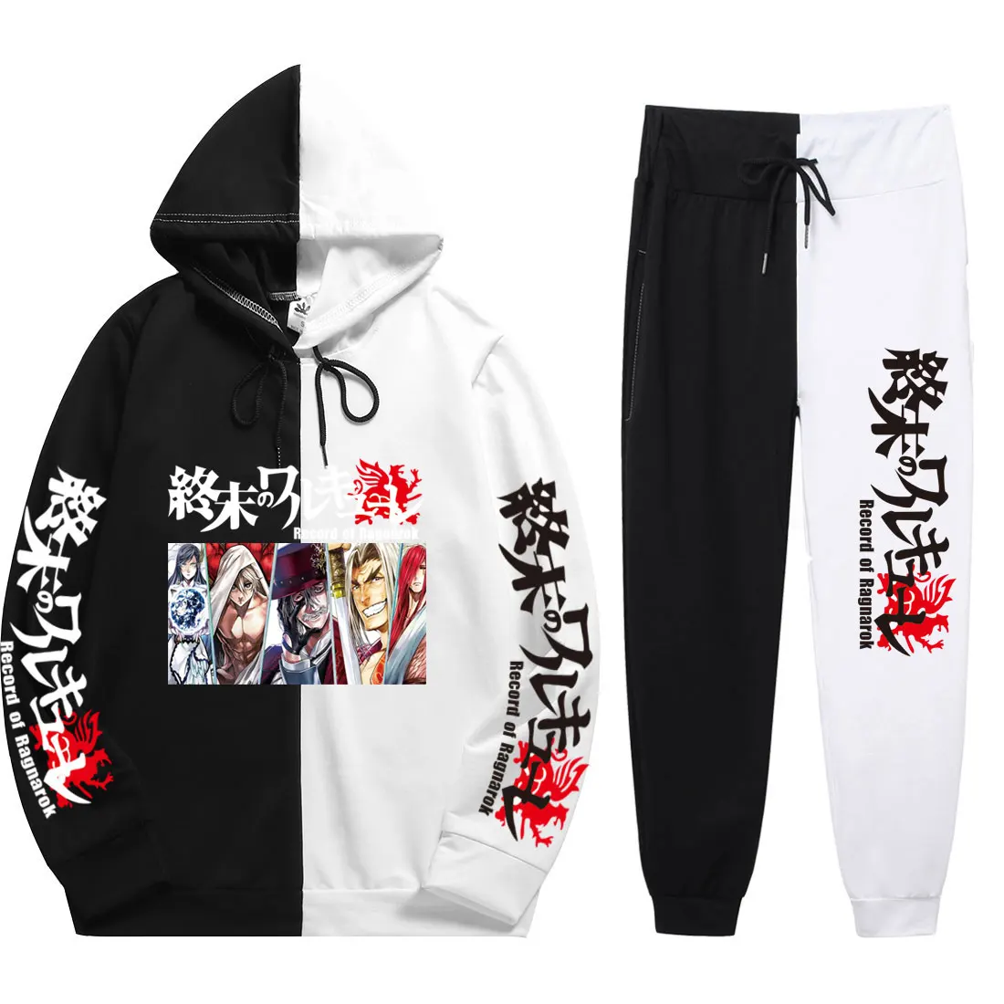 New Japan Anime Record of Ragnarok Summer New Style Slim Men's Sets Patchwork Hoodies+Pants Autumn Winter Hooded suit Sweatshirt
New Japan Anime Record of Ragnarok Summer New Style Slim Men's Sets Patchwork Hoodies+Pants Autumn Winter Hooded suit Sweatshirt