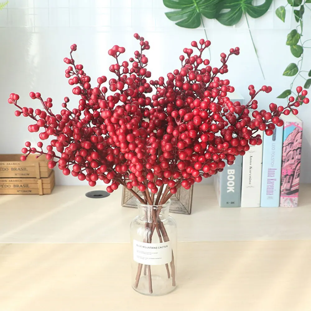 Christmas Berry Stems Artificial Flower Fruit Stamens Cherry Red Pearl Wedding DIY Gift Box Xmas Decorated Wreath
Christmas Berry Stems Artificial Flower Fruit Stamens Cherry Red Pearl Wedding DIY Gift Box Xmas Decorated Wreath