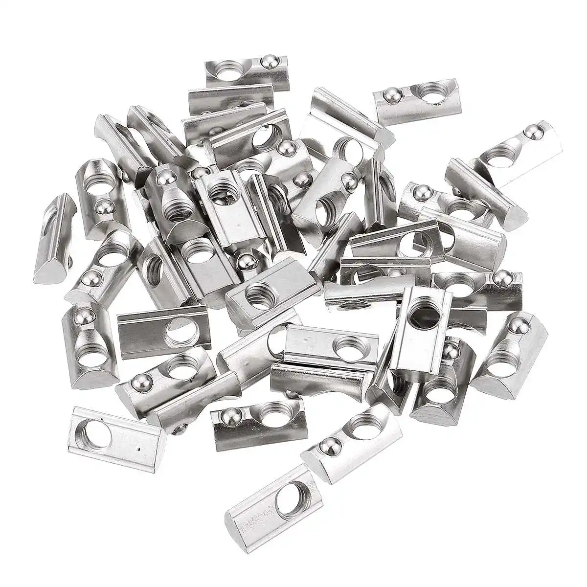 50pcs M3-M8 Carbon Steel 40 Series T Slot Elastic Nut Round Roll Spring Nut for 40 Series Aluminum Profile
50pcs M3-M8 Carbon Steel 40 Series T Slot Elastic Nut Round Roll Spring Nut for 40 Series Aluminum Profile
