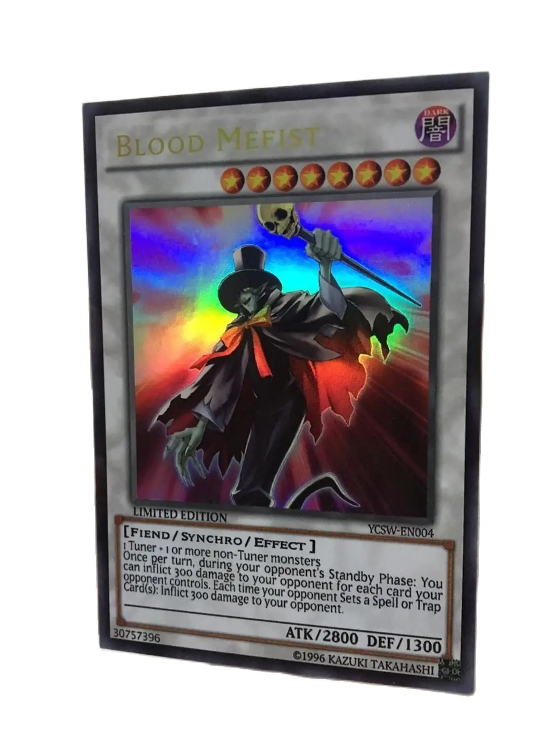 Yu-Gi OhYCSW Всемирной конференции 2011 приз карты Gorefiend Мефистофель DIY Уход за кожей лица флэш коллекция хобби анимации карты
Yu-Gi OhYCSW Всемирной конференции 2011 приз карты Gorefiend Мефистофель DIY Уход за кожей лица флэш коллекция хобби анимации карты