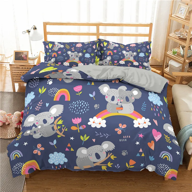 Комплект постельного белья Koala с мультяшным рисунком, милые модные комплекты с 3d пододеяльником, постельное белье, двуспальный, Королевский...
Комплект постельного белья Koala с мультяшным рисунком, милые модные комплекты с 3d пододеяльником, постельное белье, двуспальный, Королевский...