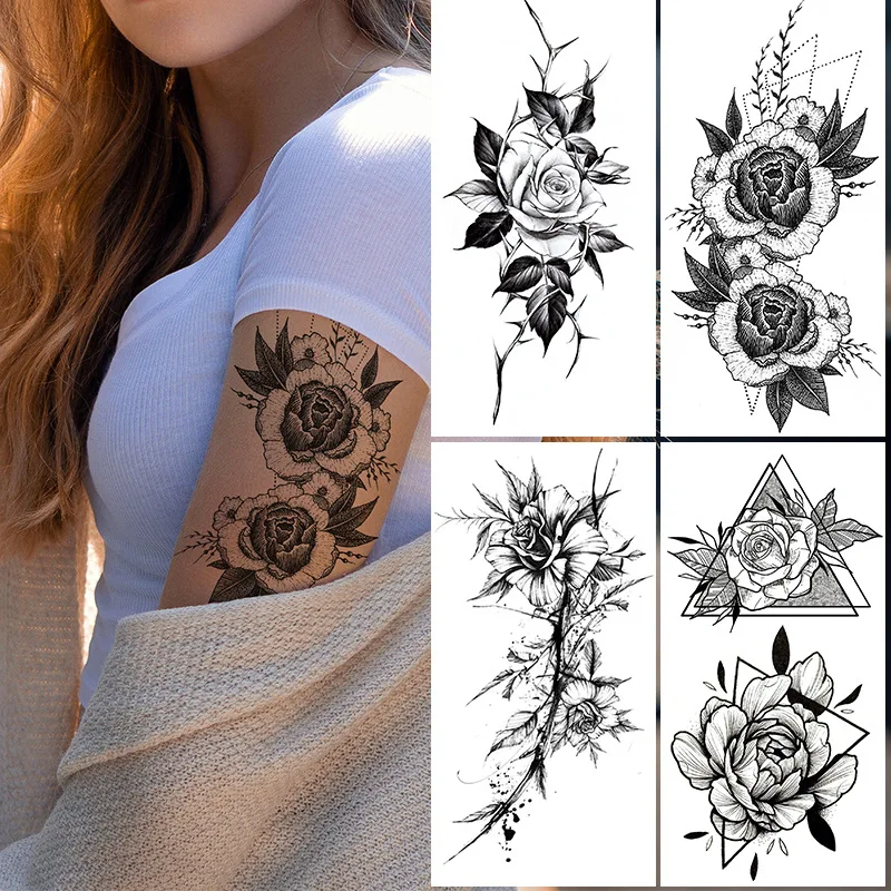 Fake tattoo Sketch Flower Tattoo Sticker Sketch Tattoo Sticker Rose Flower Black and White Flower arm tattoo tattoo sticker
Fake tattoo Sketch Flower Tattoo Sticker Sketch Tattoo Sticker Rose Flower Black and White Flower arm tattoo tattoo sticker