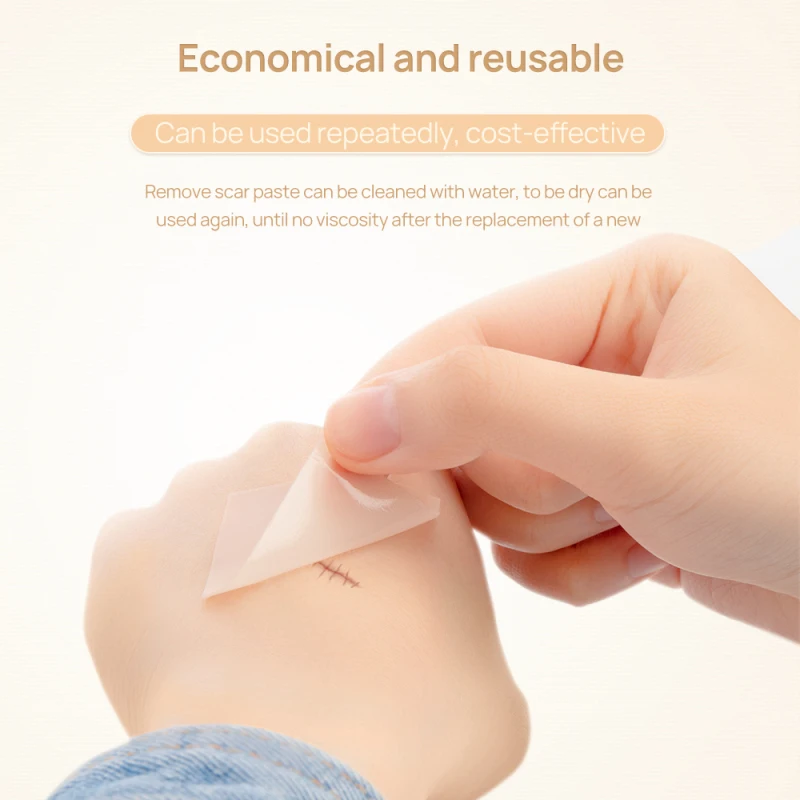 

Reusable Silicone Scar Sheets Removal Patch Efficient Surgery Gel Sheet Therapy Patch Acne Trauma Burn Skin Repair Scar TSLM1