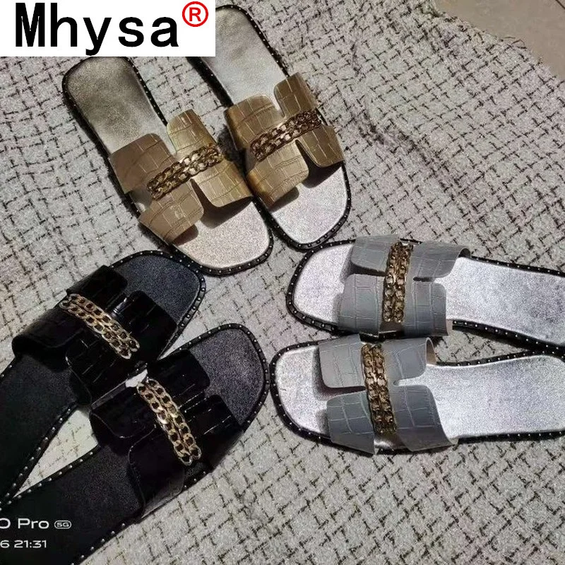 Slippers Women 2021 Summer Sandals Metal Decoration Flat Beach Shoes Open Toe Sandals Women Bling Square Head Women Sandals
Slippers Women 2021 Summer Sandals Metal Decoration Flat Beach Shoes Open Toe Sandals Women Bling Square Head Women Sandals