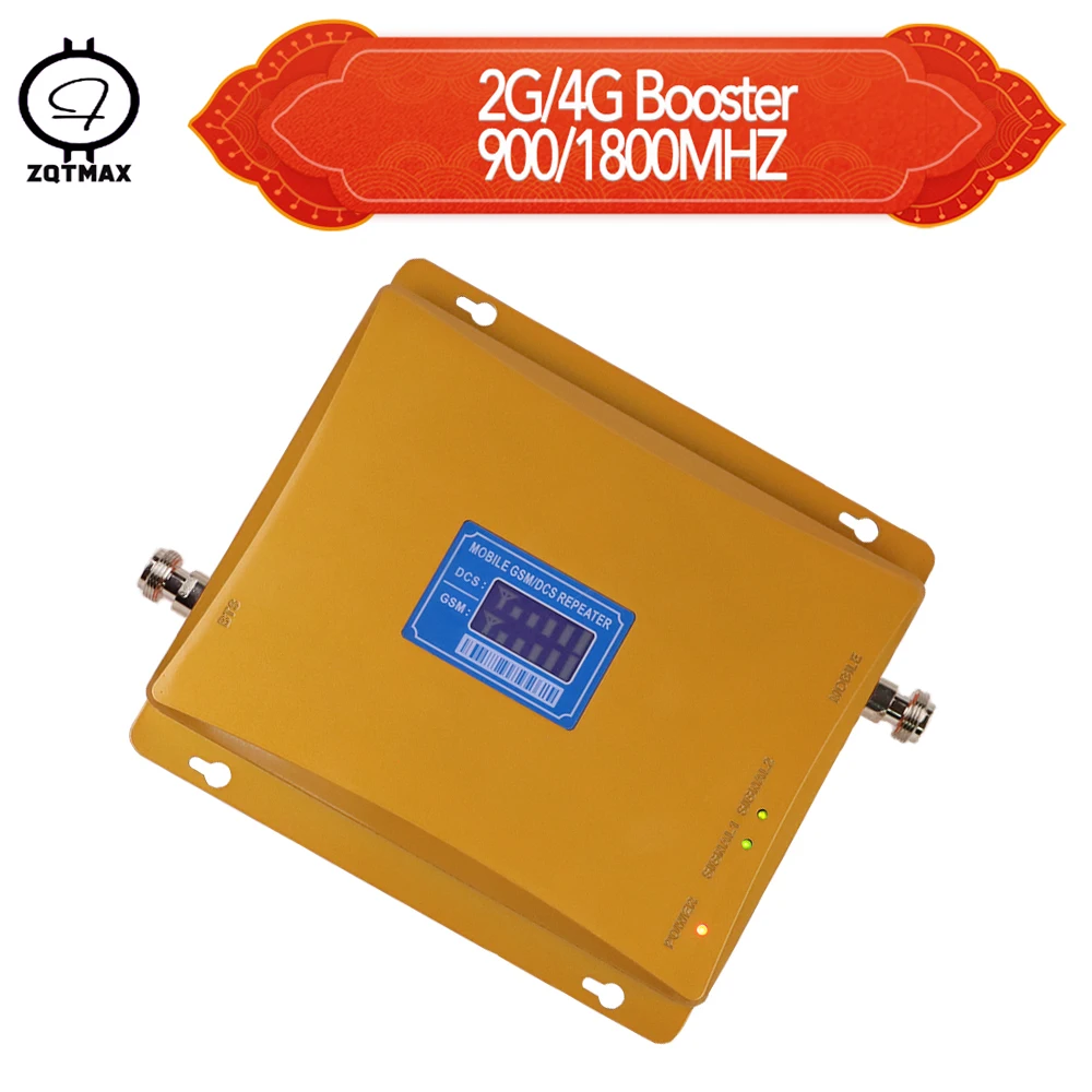 ZQTMAX 900 1800 двухдиапазонный усилитель сигнала gsm 2g 4g lte Усилитель сотового 65dbi GSM DCS